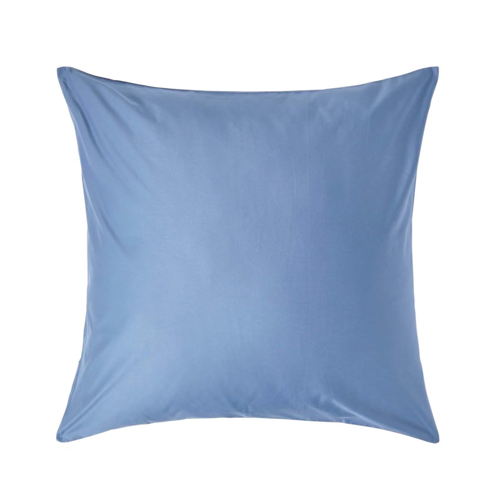 Taie D'oreiller Premium 80x80cm Bleu Coton Égyptien 1000tc Homescapes