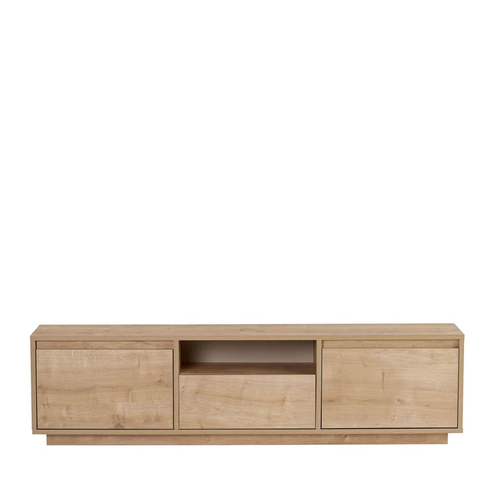 Kula - Meuble tv 3 portes en bois L160cm - Bois clair