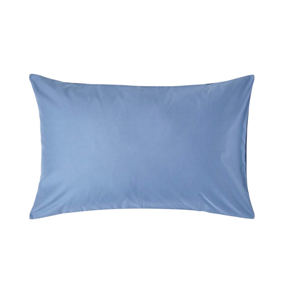 Taie D'oreiller Premium 50x75cm Bleu Coton Égyptien 1000tc Homescapes
