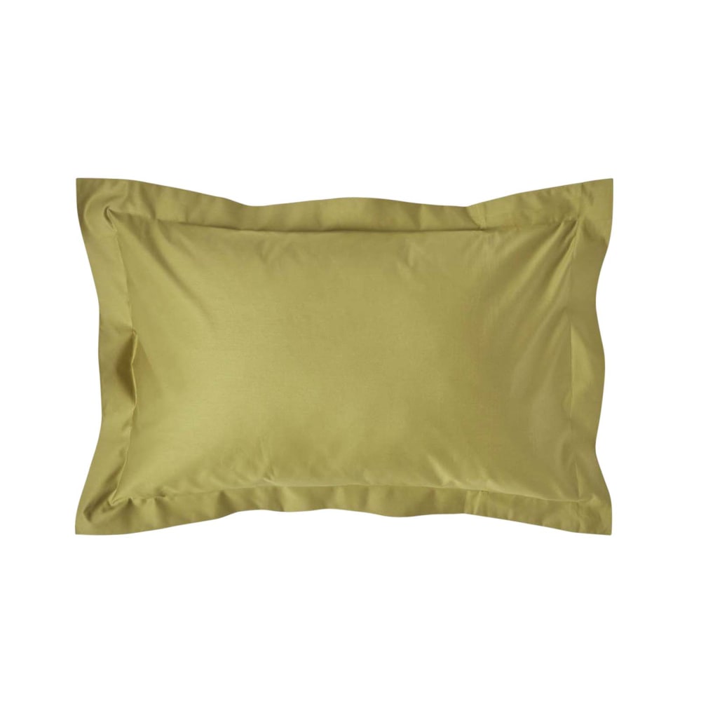 Taie D'oreiller À Volants Premium 50x75cm Vert Coton Égyptien 1000tc Homescapes