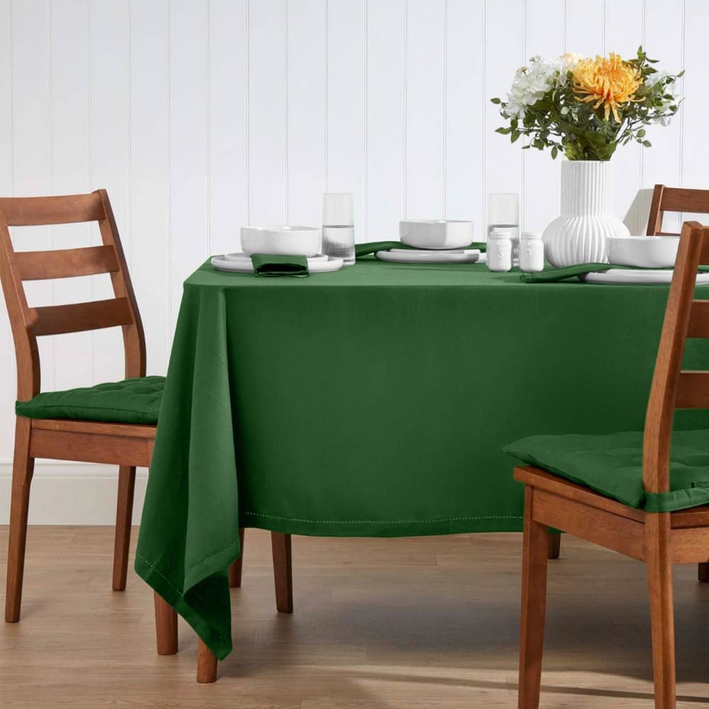 Nappe De Noël Verte En Coton 137x229cm - Homescapes