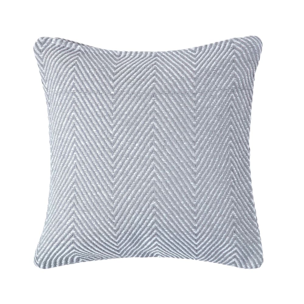 Housse De Coussin Halden Gris À Motif Chevrons En Coton, 60x60cm - Homescapes