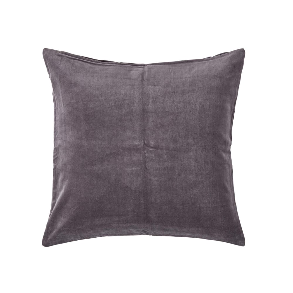 Housse De Coussin En Velours Gris Foncé, 60x60cm - Homescapes