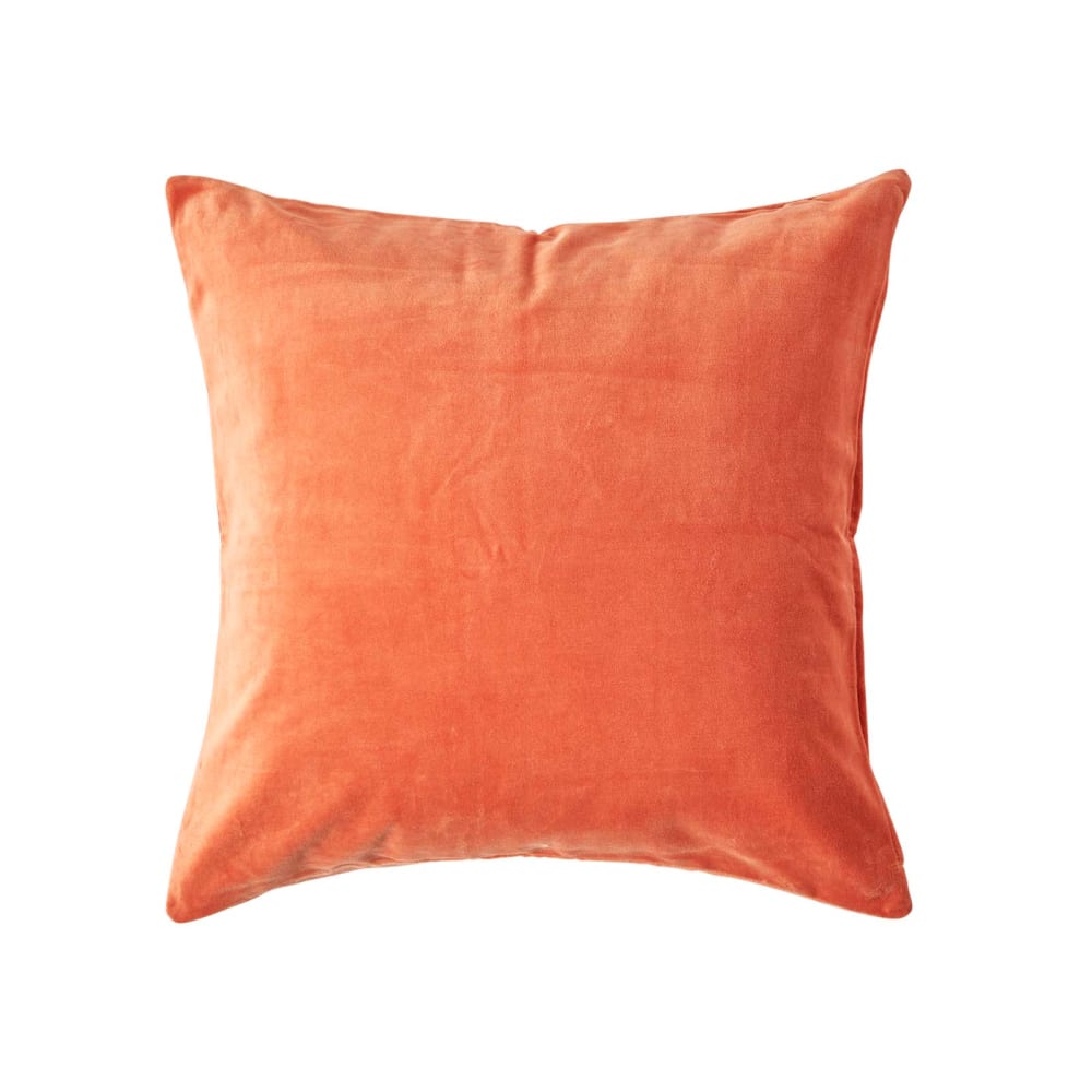 Housse De Coussin En Velours Orange, 40x40cm - Homescapes