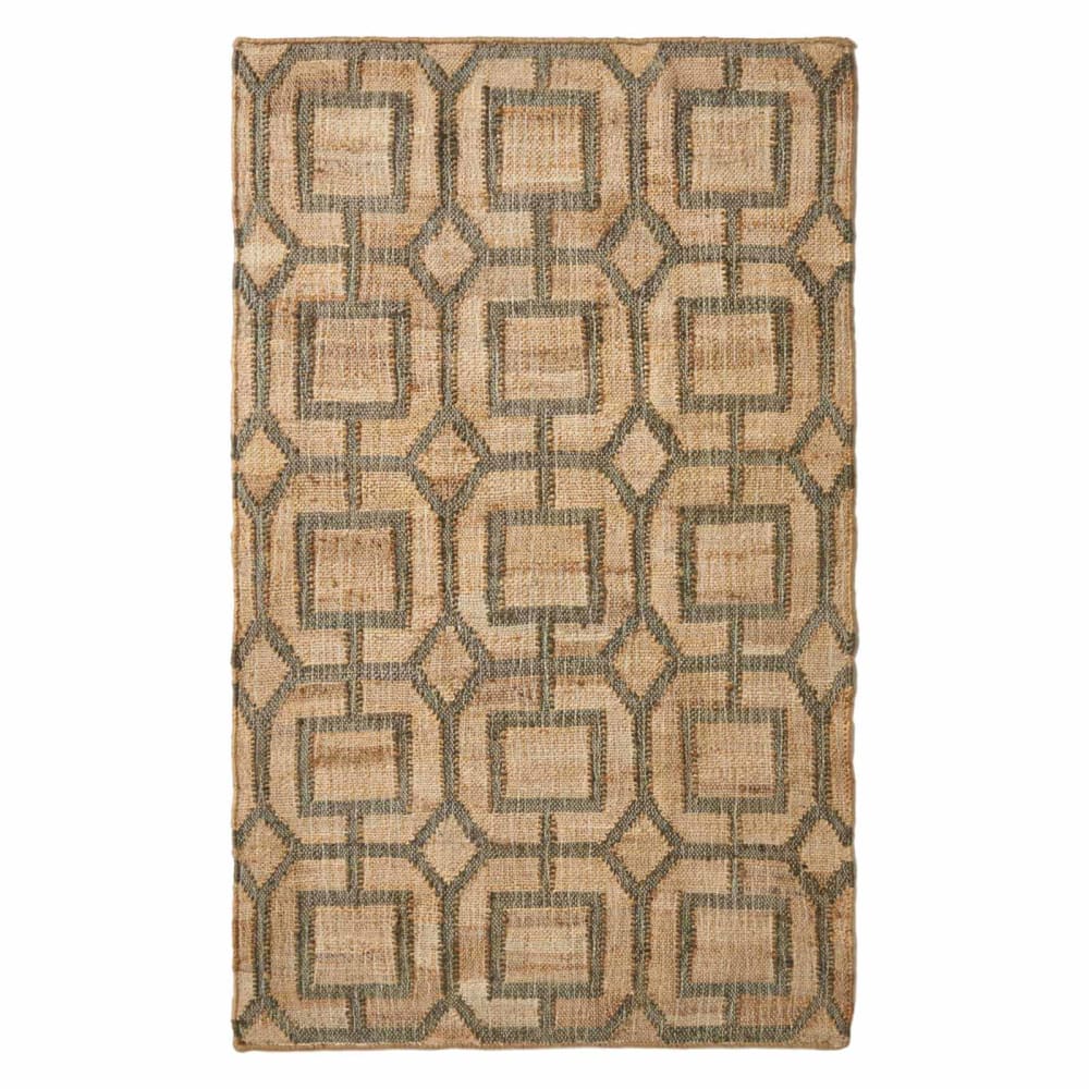 Tapis Naturel En Jute Et Coton Tiran 160x230cm - Homescapes