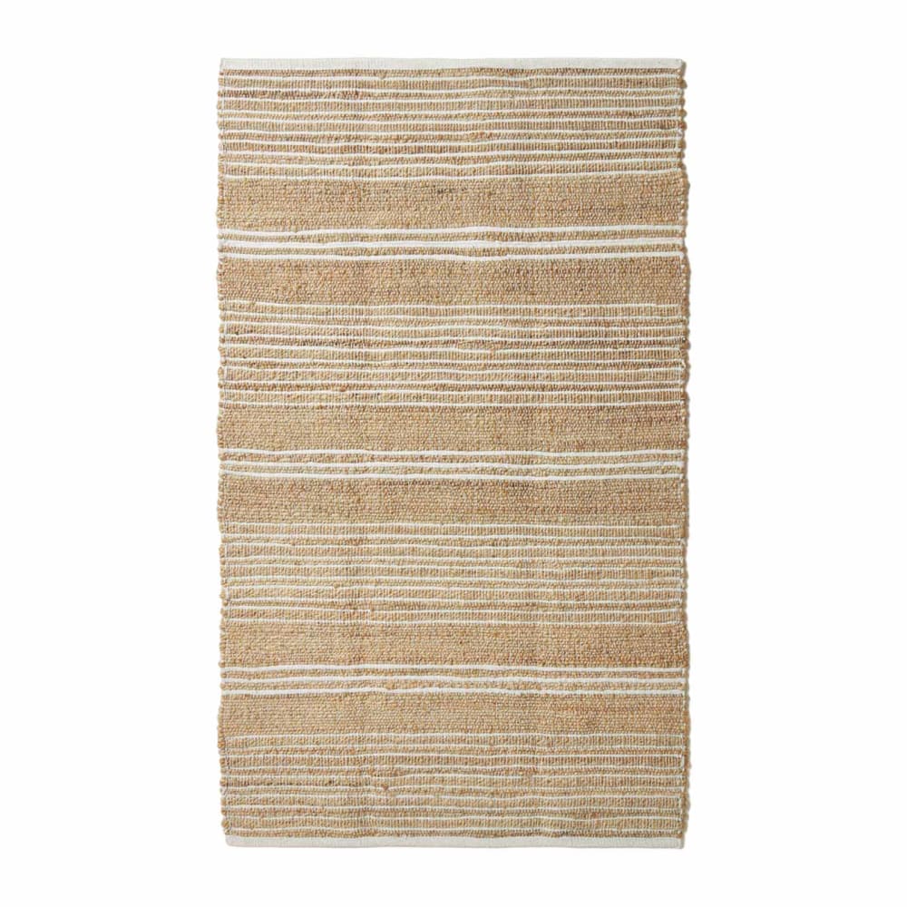 Tapis Naturel En Jute Et Coton Arlyn 90x150cm - Homescapes