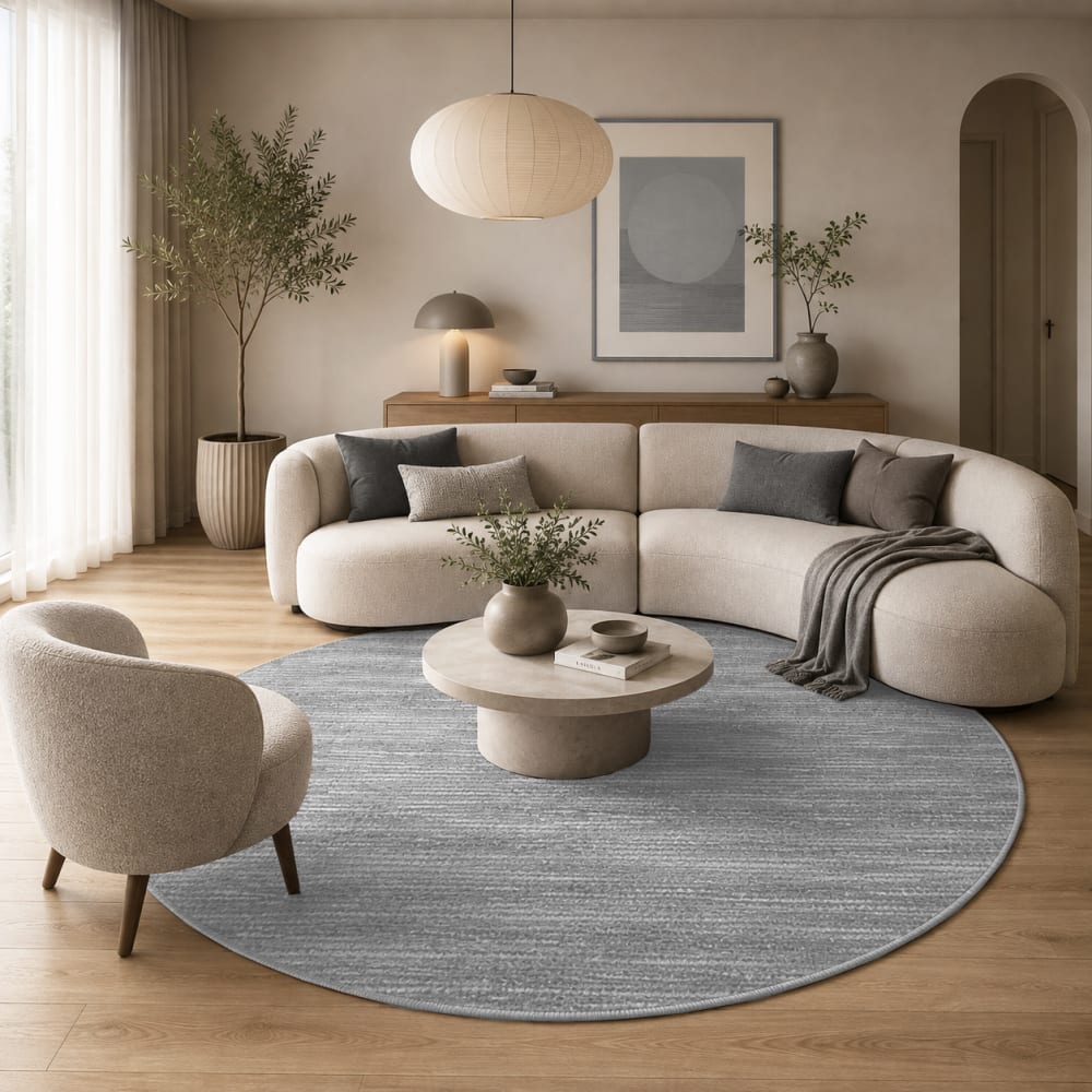 Janelle Tapis Salon Viscose Fait Doux Gris