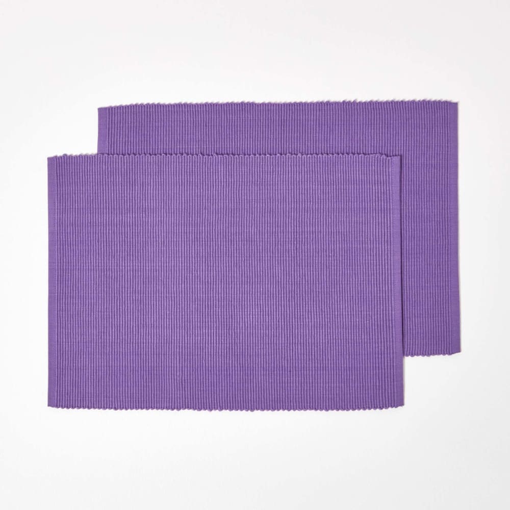 Set De Table En Coton Lot De 2 Violet - Homescapes
