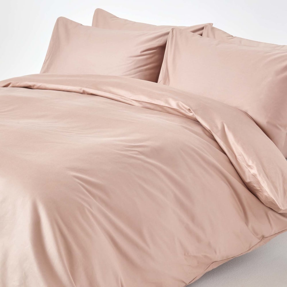 Parure De Lit Premium 240x220cm Coton Égyptien 1000tc Beige Taupe Homescapes