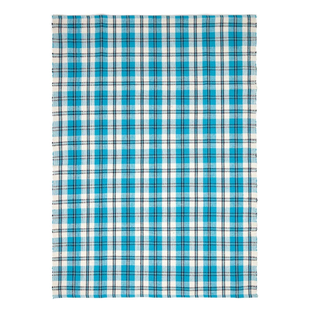Tapis En Coton À Imprimé Tartan Bleu Irvine 150x240cm - Homescapes