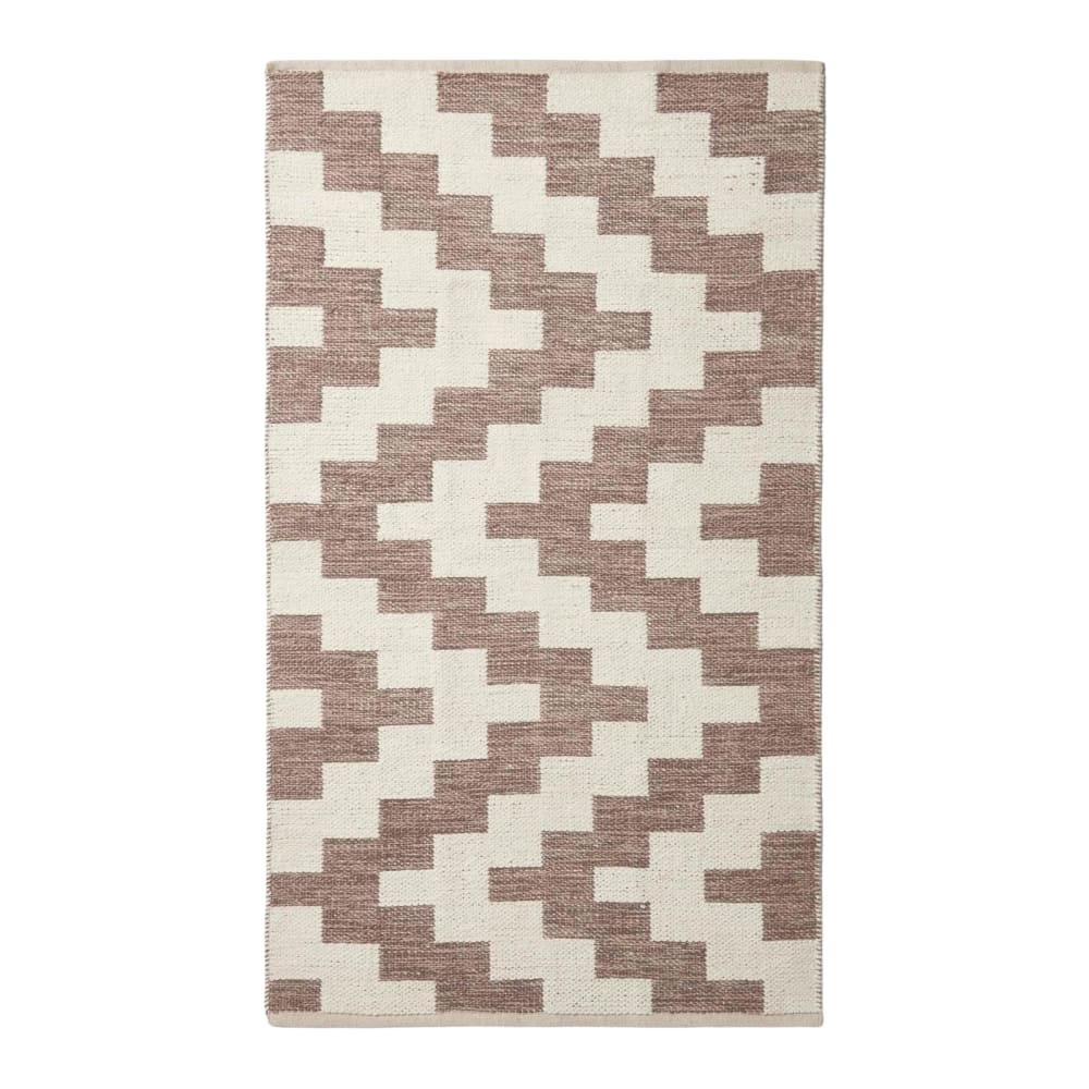 Tapis Kilim En Coton Marron Et Beige Malina 90x150cm - Homescapes