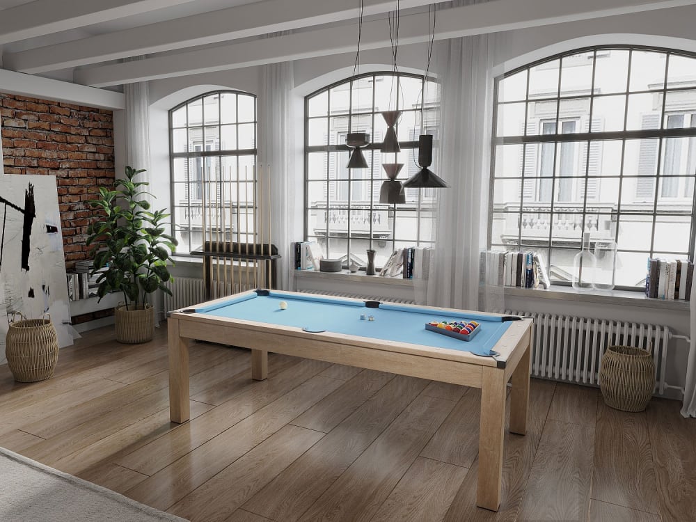 Table Transformable - Billard & Ping-pong Balthazar - 213*112*81.5cm - Bleu