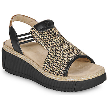 Sandales à talon compensé Tom Tailor, aspect raphia