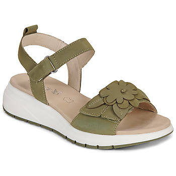 CAPRICE Sandale, kaki, en Cuir sans talon, P.38