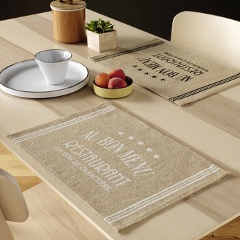 Set De Table En Jute Au Bon Menu