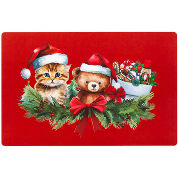 Set de table opaque Ourson et chaton de Noel