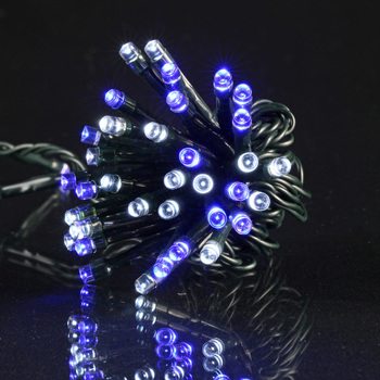 Guirlande electrique 120 Led blanc bleues 6m