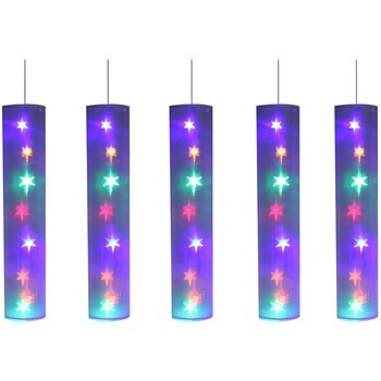 5 Tubes Lumineux avec Étoiles LED Multicolores 40 LED