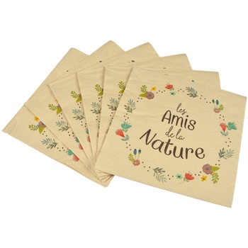 20 serviettes Les amis de la nature
