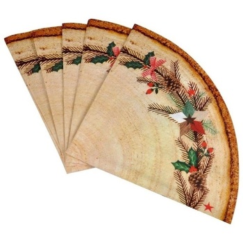 20 serviettes en papier Coeur de bois