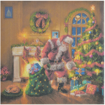20 serviettes en papier Pere noel et cadeaux