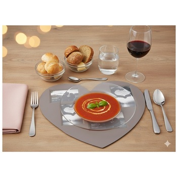 Set de table photos Coeur design et moderne