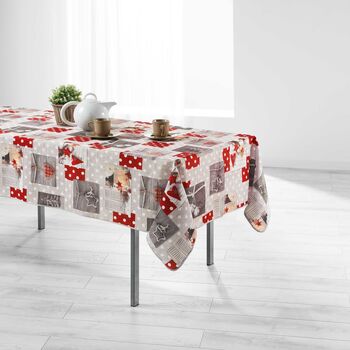 Paris Prix - Nappe Antitache "hiverna" 150x300cm Rouge