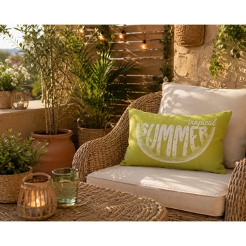 Coussin Déhoussable Pacifique Summer Anis