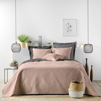 Couvre Lit Matelasse Romano Rose