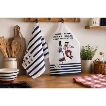 Lot De 2 Torchon Bigouden Fest Noz