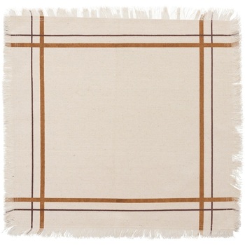 2 Serviettes De Table Rayees En Coton Mahas