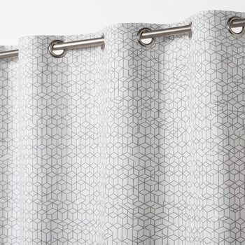 Rideau A Oeillets 140 X 240 Cm Optic Blanc