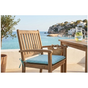 Galette De Chaise Bleu 38x38 Cm Motif Graphique