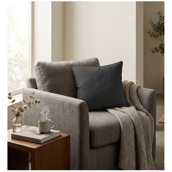 Coussin Polyester Uni 40 X 40 Cm Pop Color Anthracite