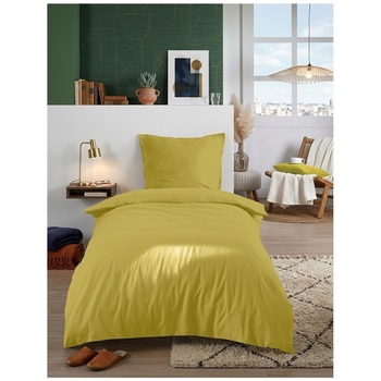 Drap Housse 160 X 200 Cm Cocon Moutarde