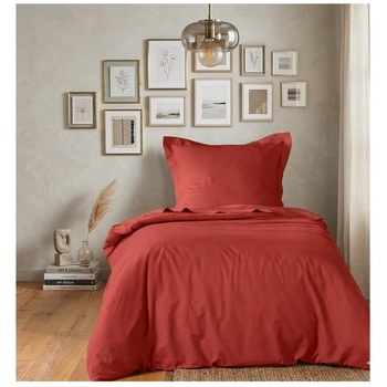 Housse De Couette 140 X 200 Cm Line Terracotta