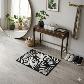 Tapis décoratif feuille d'ambre