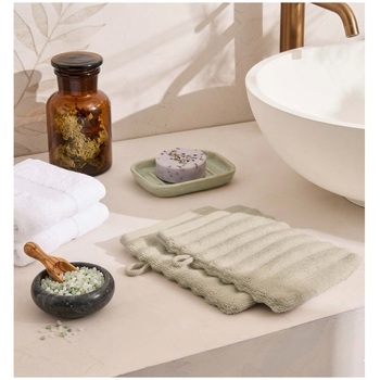 Lot De 2 Gants De Toilette 15 X 21 Cm Maia Taupe