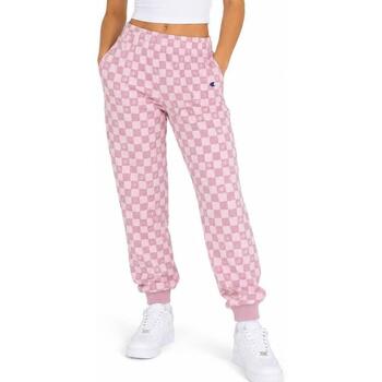 Jogging À Damier Fille Fleece Rose