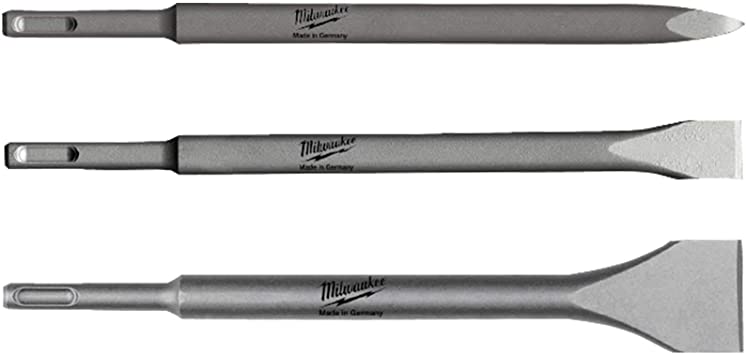 Kit starter SDS Plus 3 burins (plate - pointue - large) L.250 mm MILWAUKEE 4932430001