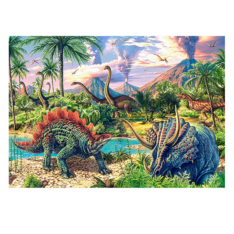 Castorland Dinosaur Volcanos 120 Pcs Jeu De Puzzle 120 Pièce(s) Dessins Animés