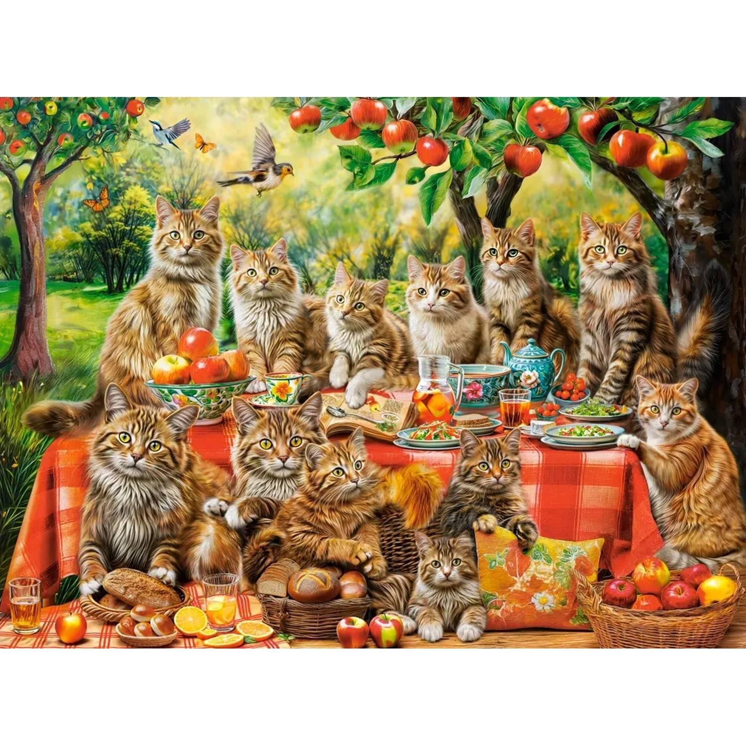Castorland Puzzle Réunion De La Famille Chat - Puzzle 3000 Pièces