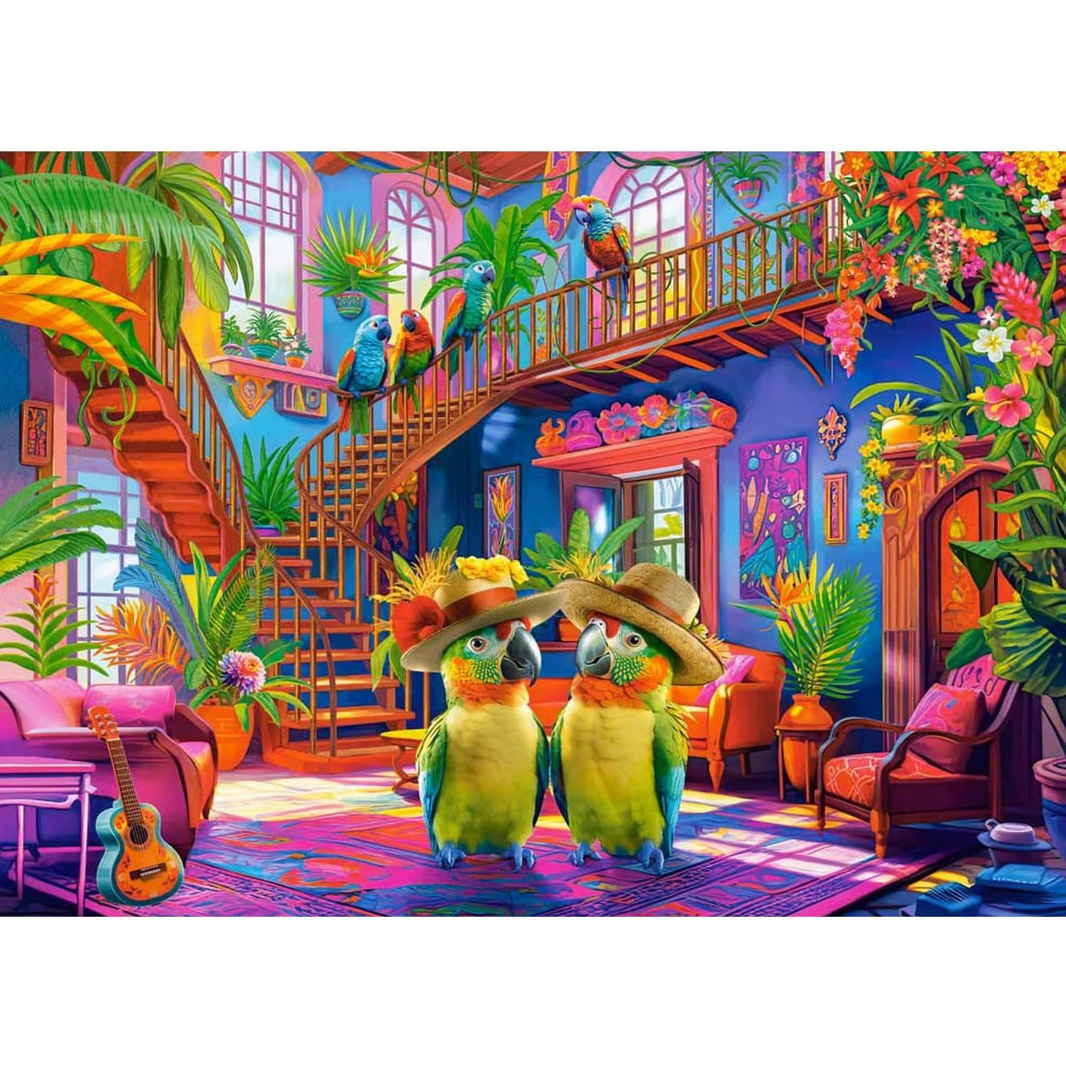Castorland Puzzle Perroquets Au Paradis - 500 Pièces Puzzle Coloré