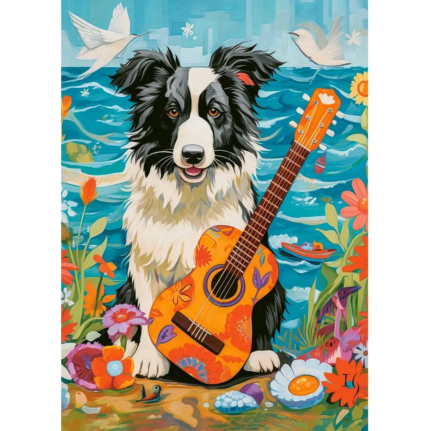 Castorland Puzzle Colley, Guitare Et La Mer - 500 Pièces Puzzle