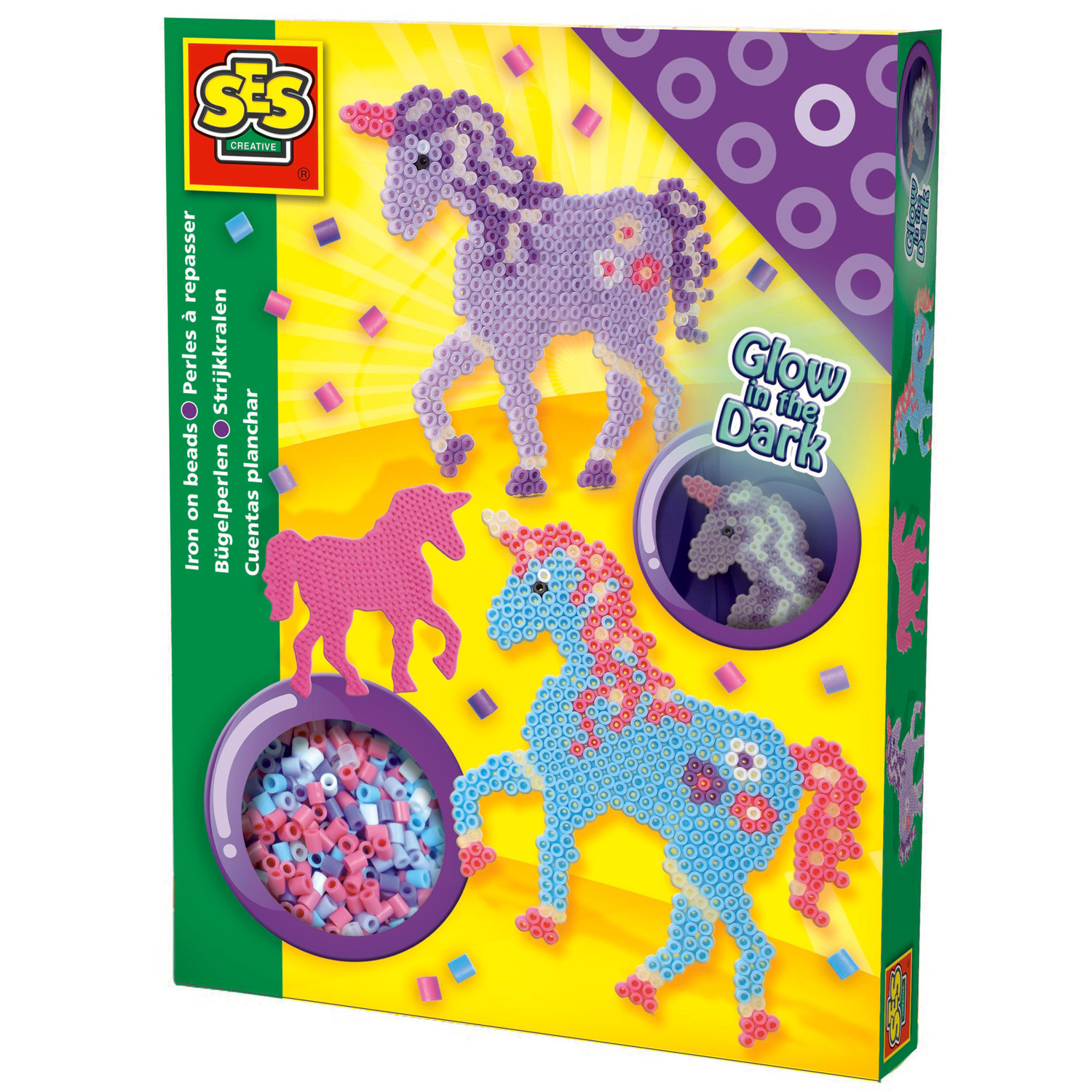 Ses Creative Perles A Repasser Licornes Glow In The Dark