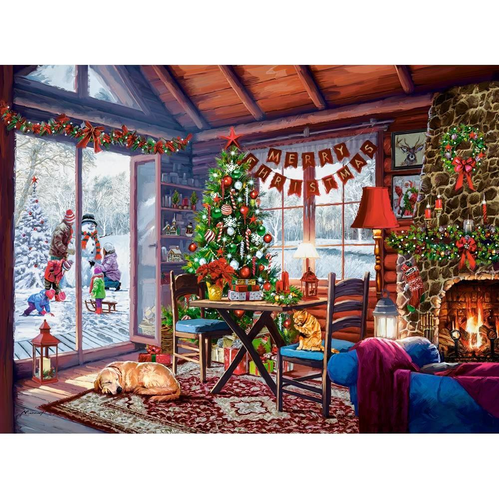 Castorland Puzzle Chalet De Noël - Puzzle 2000 Pièces Multicolore