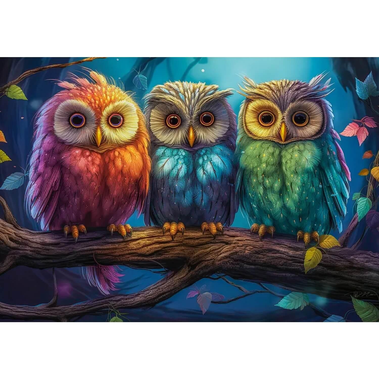 Castorland Puzzle Hibou - 1000 Pièces Jouet En Carton Coloré