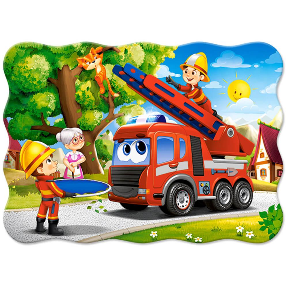 Puzzle 30 pièces: Les pompiers à la rescousse