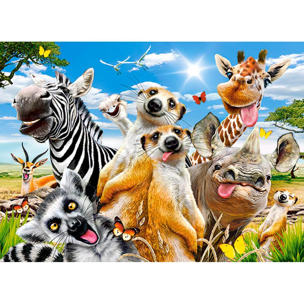 Castorland Puzzle Animaux African Selfie 200 Pièces Carton
