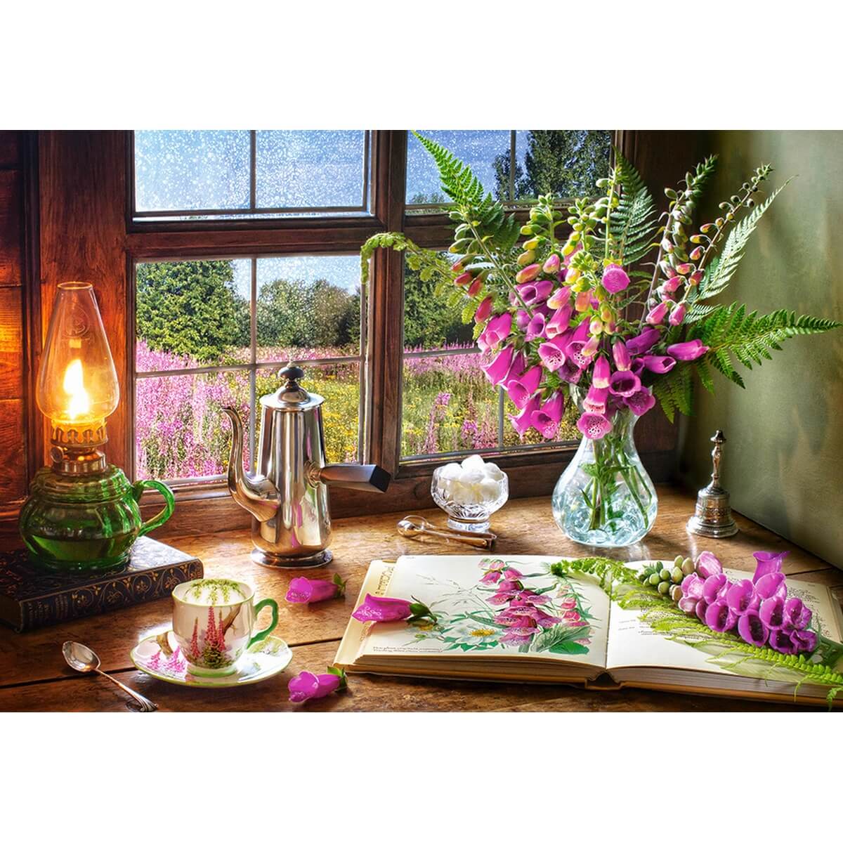 Castorland Puzzle Art Nature Morte Avec Mufliers Violets - 1000 Pièces